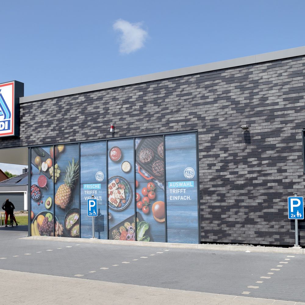 Aldi Markt in Hannover mit Cradle-Brick von FaBö