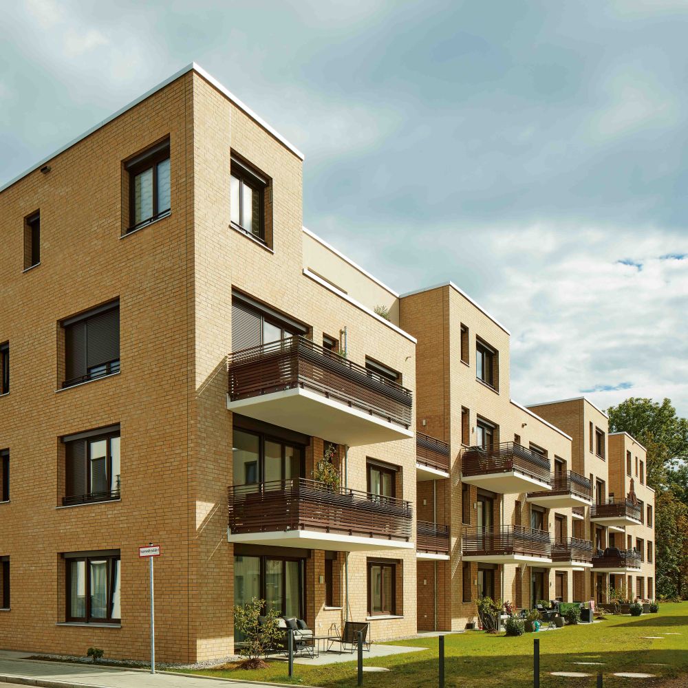 Wohnanlage in Augsburg mit Riemchen von FaBö