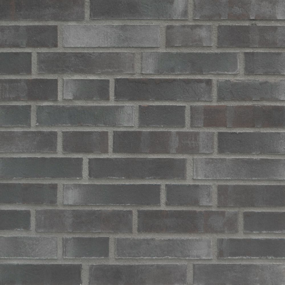 Anthrazit/schwarzer aquaterra Strangpress Verblendstein, Langformat