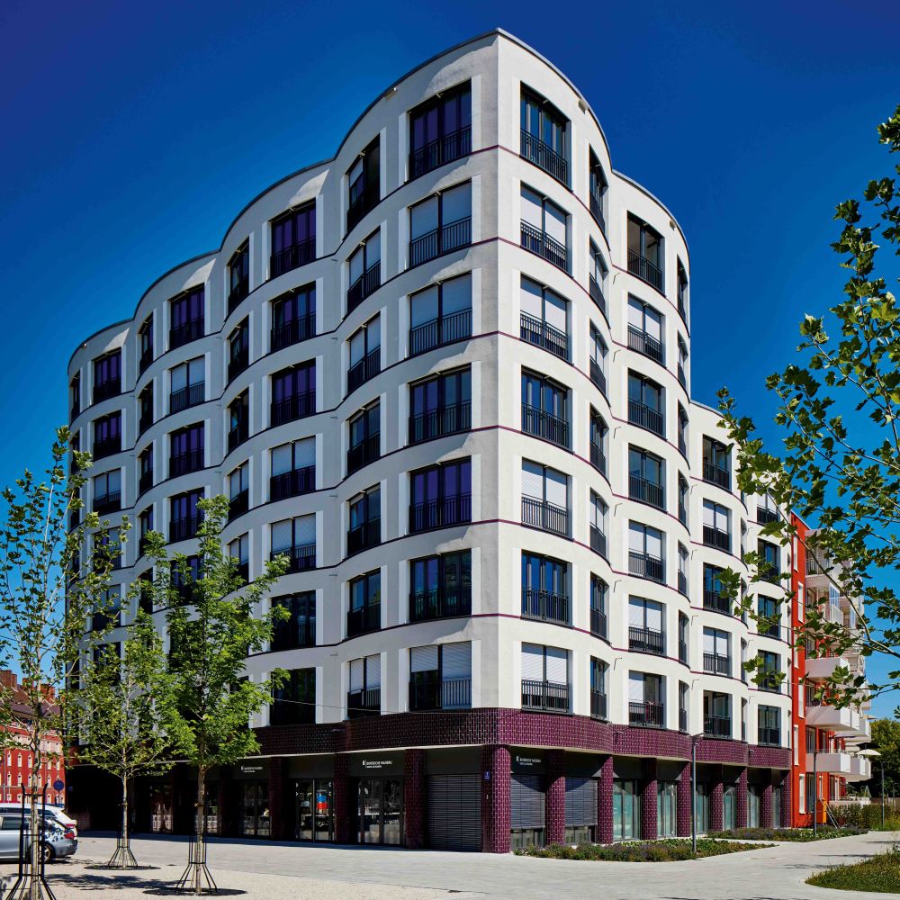 Wohngebäude in München mit Glasur-Keramik / 3D-Keramik von FaBö