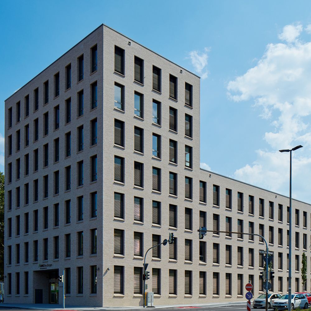 Pfennigareal in Reutlingen mit Wasserstrich-Verblend-Ziegel von FaBö