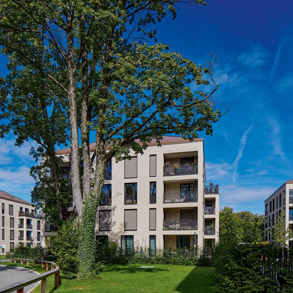 Jugendstilpark in München mit Strangpress-Verblend-Ziegel von FaBö