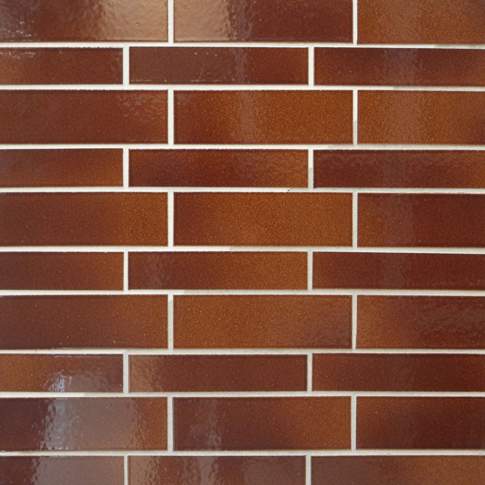 Braun glasierte 3D Keramik Riemchen