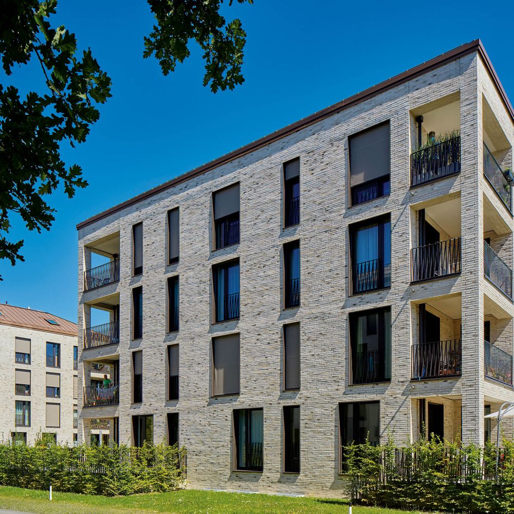 Jugendstilpark in München mit Strangpress-Verblend-Ziegel von FaBö