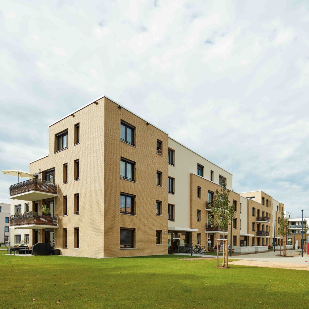 Wohnanlage in Augsburg mit Riemchen von FaBö