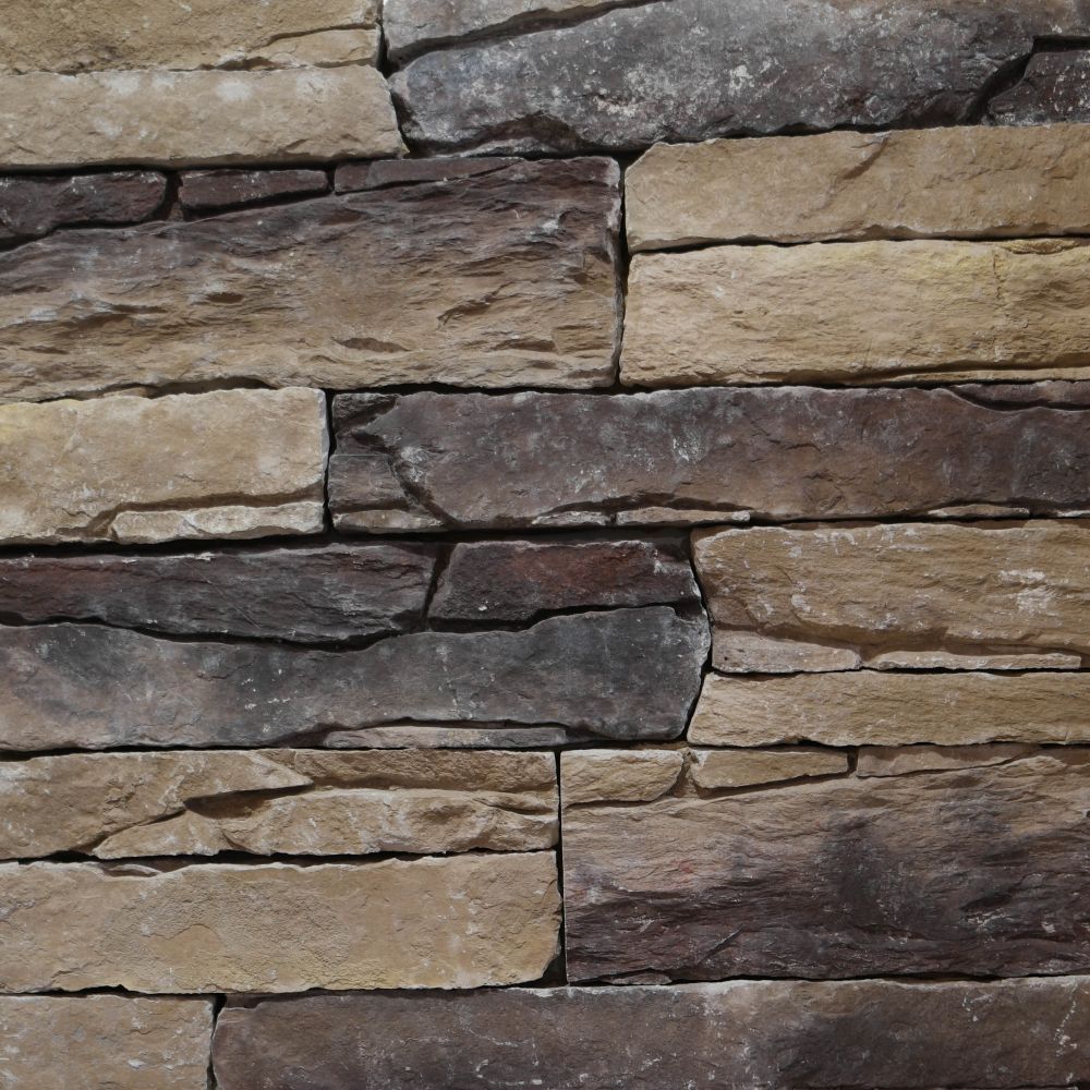 Braun/Braunbunter Kunststein-Verblender von FaBö