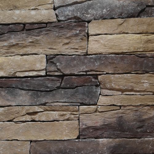 Braun/Braunbunter Kunststein-Verblender von FaBö