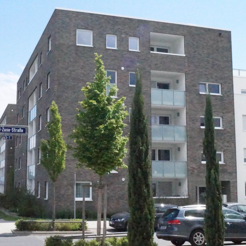 Wohnanlage in Frankfurt mit Wasserstrich-Verblend-Ziegel von FaBö