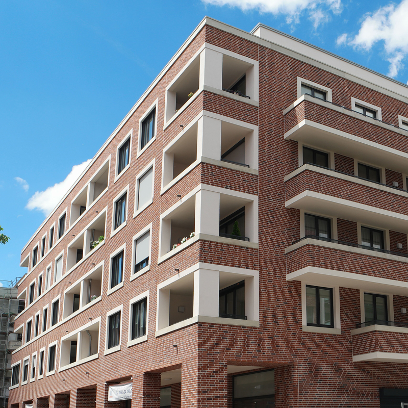 Wohnanlage in Erfurt mit Handform-Verblend-Ziegel von FaBö