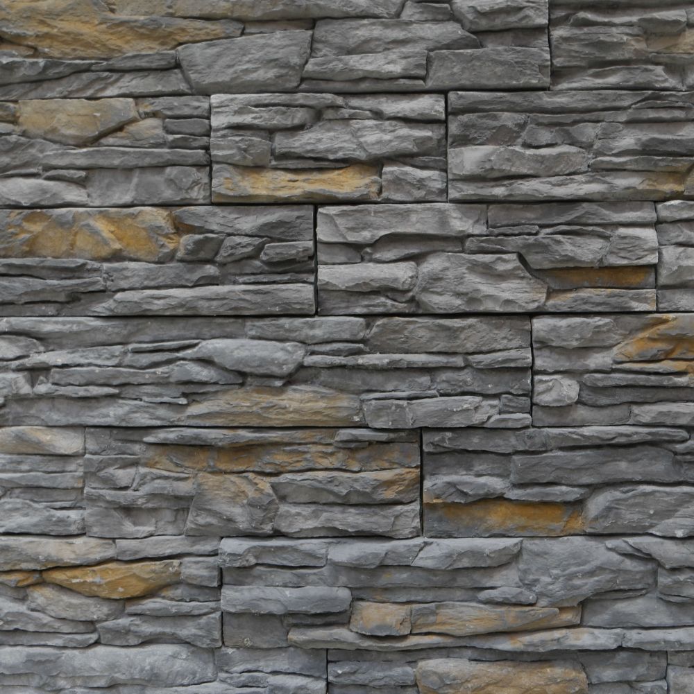 Grau/Graubunter Kunststein-Verblender von FaBö