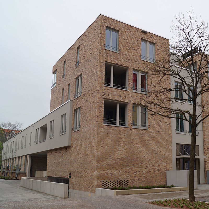 Wohnanlage Auenhöfe in Erfurt mit Handform-Verblend-Ziegel von FaBö