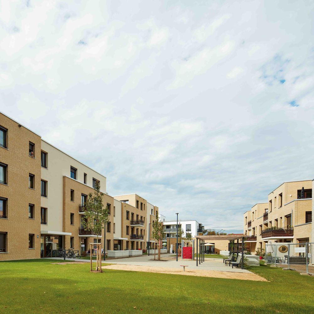 Wohnanlage in Augsburg mit Riemchen von FaBö