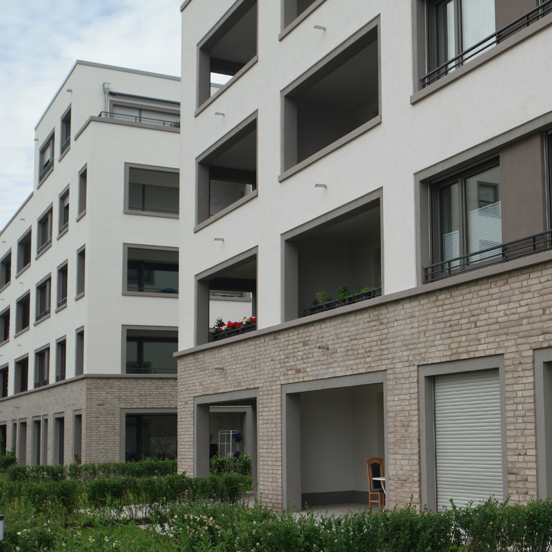 Wohnanlage in Frankfurt mit Wasserstrich-Verblend-Ziegel von FaBö