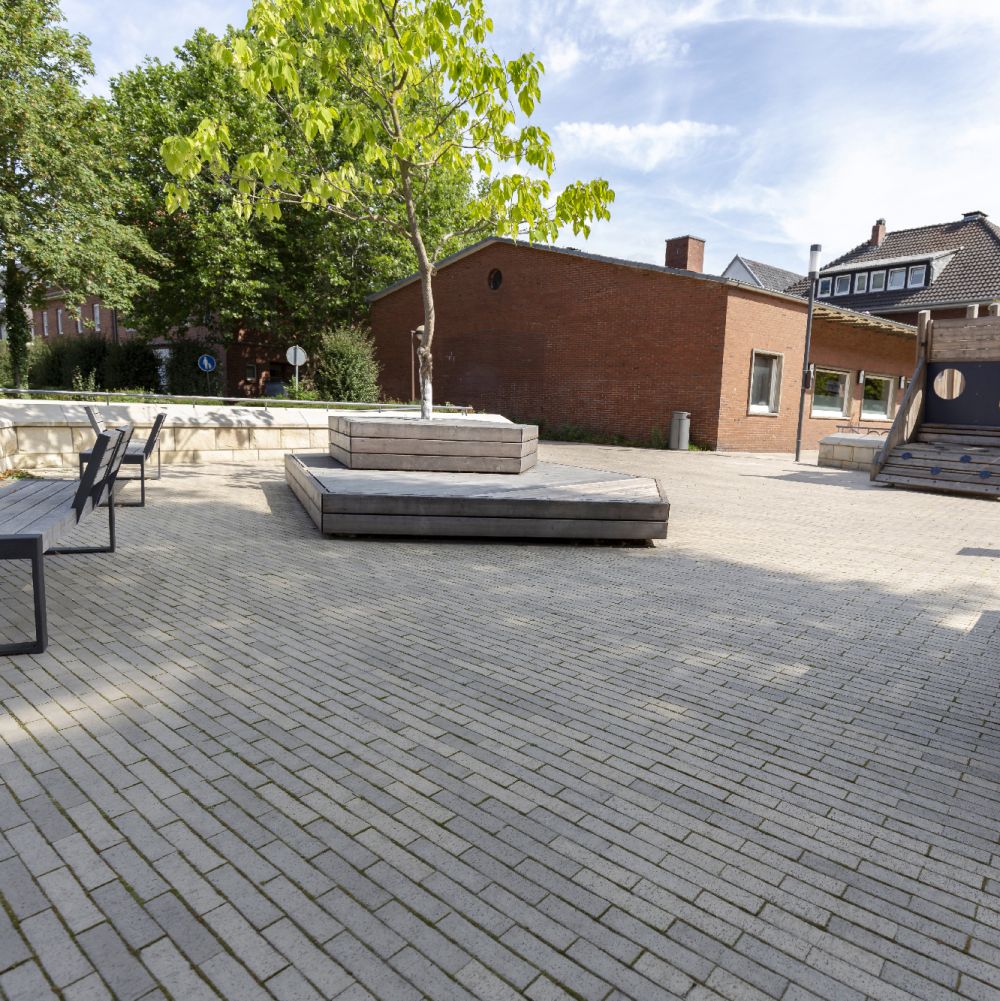 Innenstadt in Ochtrup (Dänemark) mit Pflasterklinker von FaBö